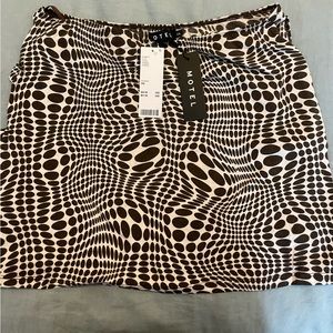 Urban Outfitters Brown/Black Motel Checkered Mini Skirt | Size XXL